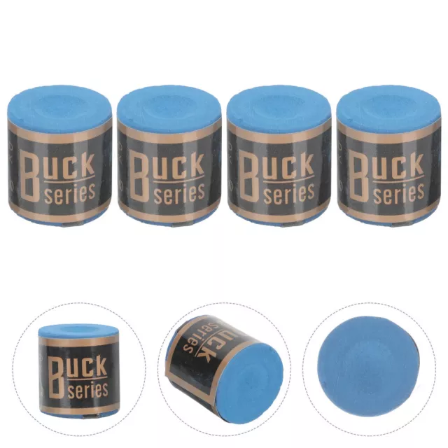 4pcs Dark Blue Pool Cue Chalk Cubes - Wear-resistant Billiard Chalks