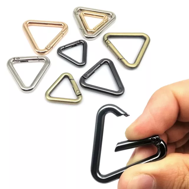 1/10pcs Spring O Triangle Ring Bag Strap Buckle Pendant Key Snap Clip Trigger