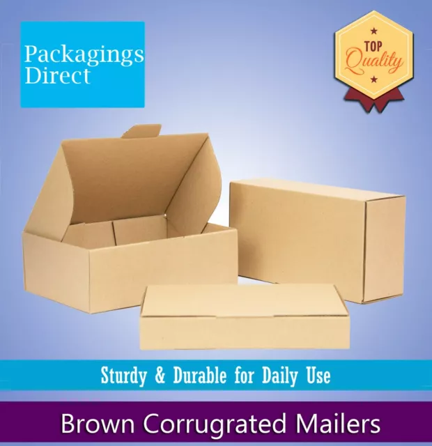 Brown Mailing Box Shipping Carton A4 A5 Small Medium Large Cardboard Mailer