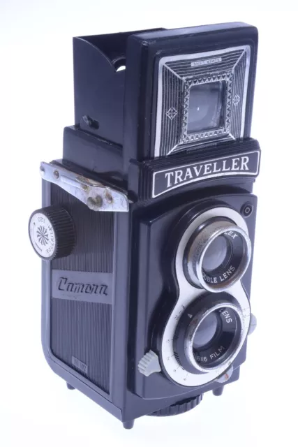 ✅ ’Novelty Camera' Traveller No.102 Reflex Tlr 6X6 120 Roll Film *Works*