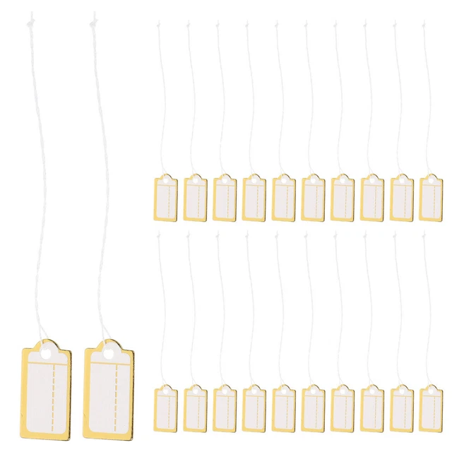 200Pcs Paper Price Tags Jewelry Tags with String Jewelry Tags Hanging