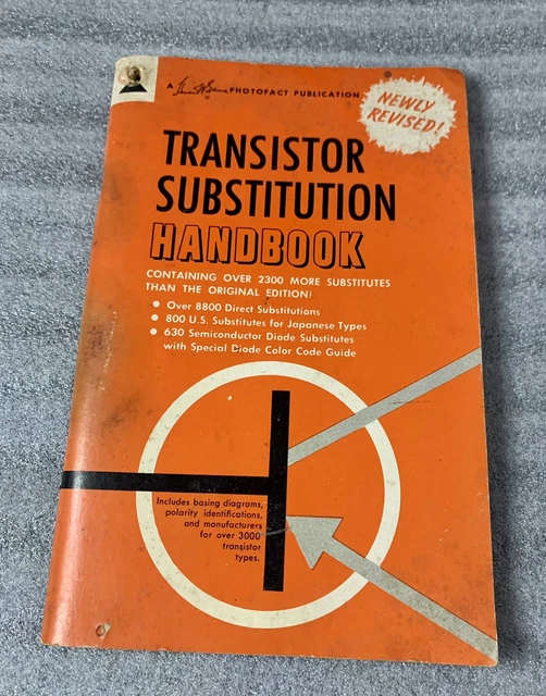 HOWARD SAMS Transistor Substitution HandBook 1961 First Edition 19.