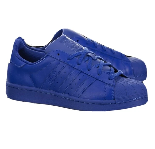 ADIDAS SUPERSTAR SUPERCOLOR Blau S31604 Damen Sneakers Leder