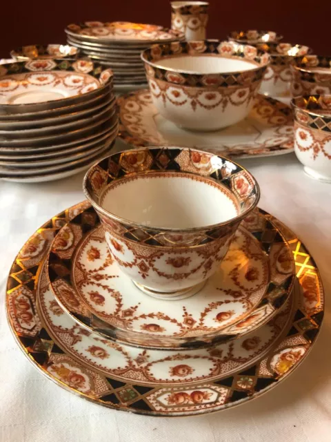 antique tea set bone china 1904 Wild Bros Thames Roslyn Imari
