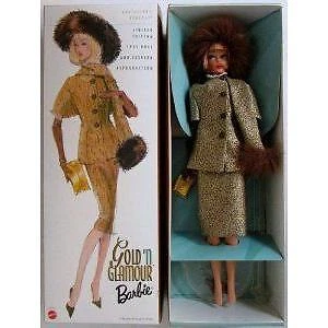 2002 Limited Product Vintage Reproduction Gold N' Glamour Barbie Doll Figi