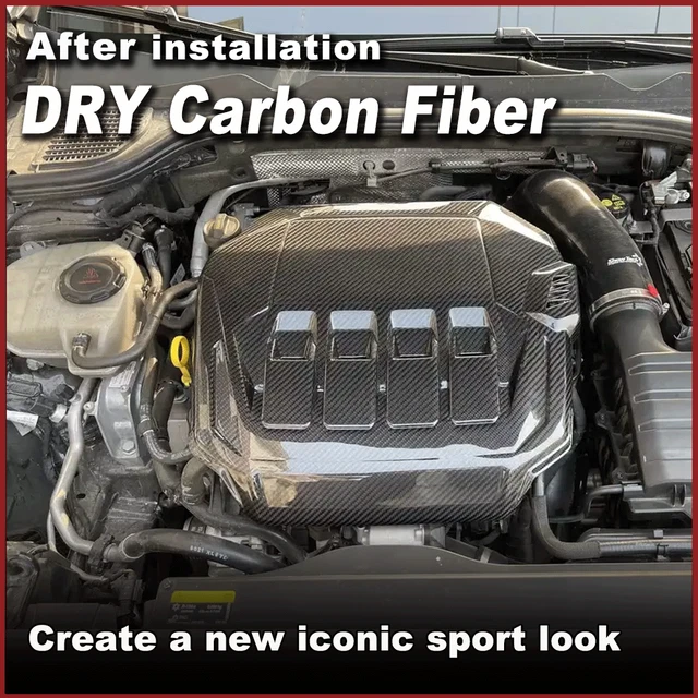 FÜR VW GOLF 8 MK8 GTI 20212023 DRY Carbon Motorabdeckung Abdeckung Engine Cover EUR 266,94