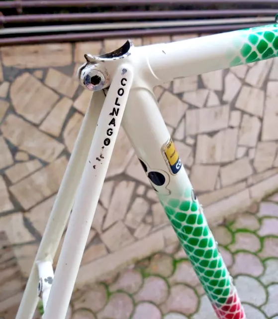 Colnago Telaio  Bici Corsa Super? RETINATO TRICOLORE no master masi de rosa 3