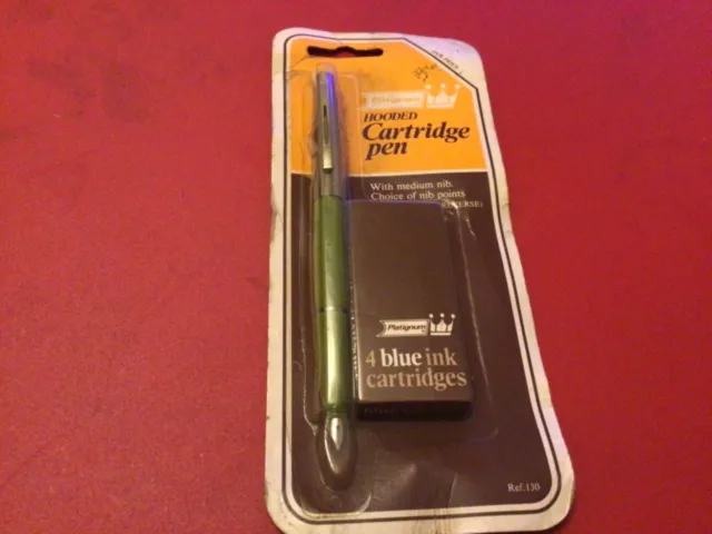 Vintage Platignum Hooded Cartridge Pen unopened package