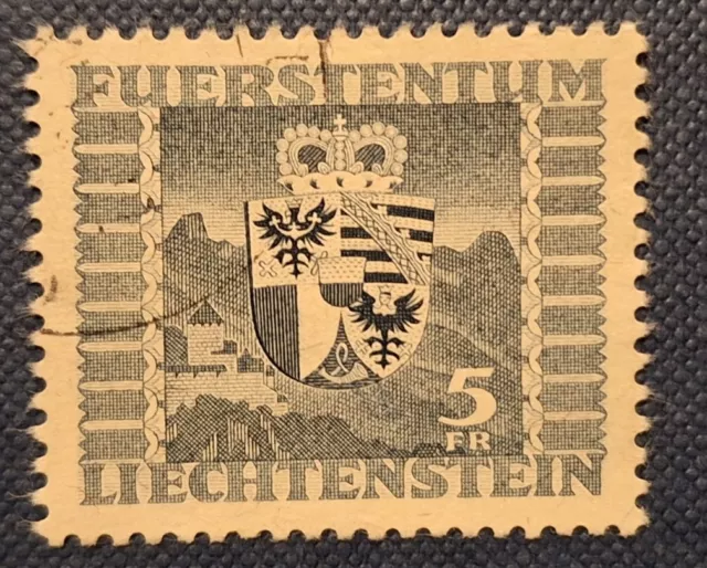 Liechtenstein 1945, Landeswappen, Mi. 243, gestempelt