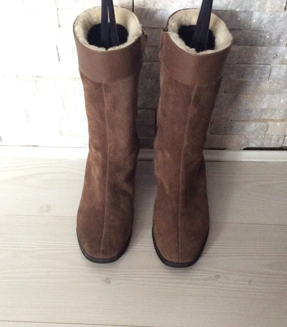 Stivali da neve donna K vintage marroni impermeabili uk7,5
