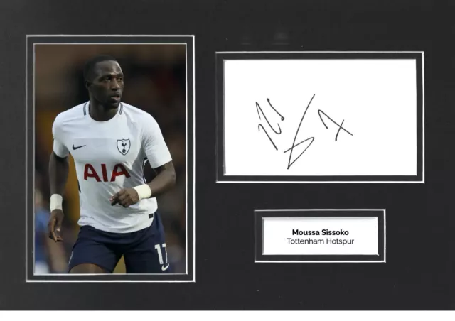 Moussa Sissoko Hand Signed 12x8 Photo Display Tottenham Hotspur Autograph COA