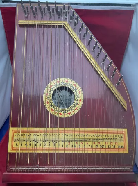 Antique 19" X 12" ZITHER AUTOHARP by BELL HARP~ parts/repair