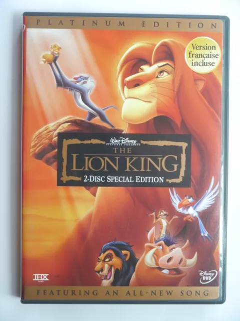 (E-4) The Lion King. 2-Disc Special Platinum Edition. DVD