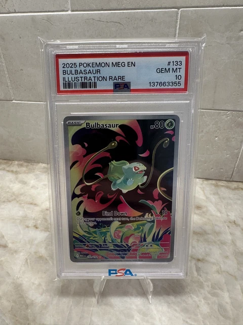 Meg Rarity 2025 POKEMON MEG En-Mega Evolution Illustration Rare #133 Bulbasaur Psa ...