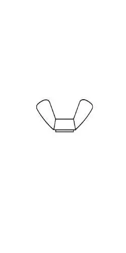 1/4-20 Wing Nut 1-3/32" Wing Span Nylon BLACK Fastener
