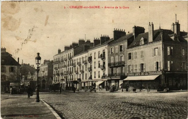 CPA CHALON-sur-SAONE - Avenue de la Gare (386814)