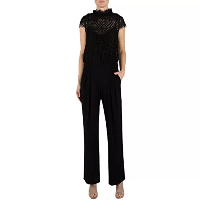 MSRP $139 Julia Jordan Women's Short Sleeve Lace Blouson Jumpsuit Size 14 NWOT