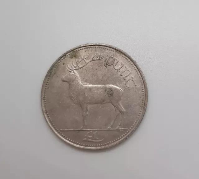 1996 Republic of Ireland £1 (One) Irish Pound / Punt Coin Copper-nickel