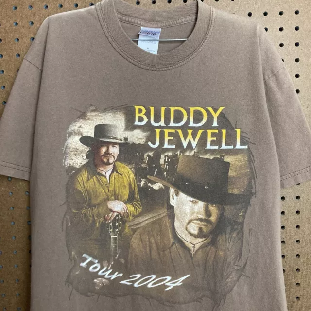 Vintage Y2K 2004 Buddy Jewell Country Music Tour Band Tee T-shirt Medium Mens