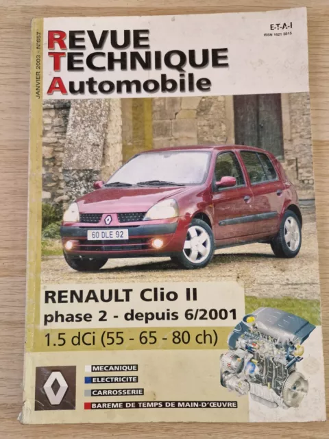 RTA revue technique AUTOMOBILE RENAULT CLIO II PHASE II  N°657  2003