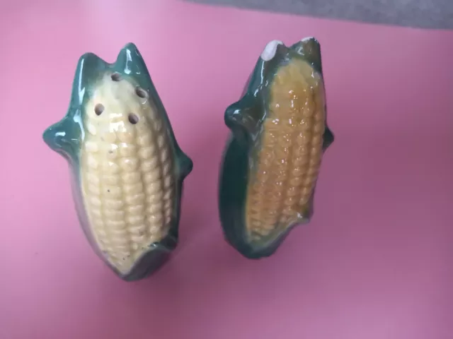 Vintage 1950's Pottery Corn Salt And Pepper Shakers