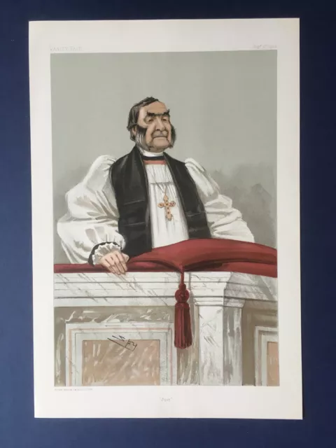 Original 1902 Vanity Fair Print of Archbishop of Canterbury - Frederick Temple