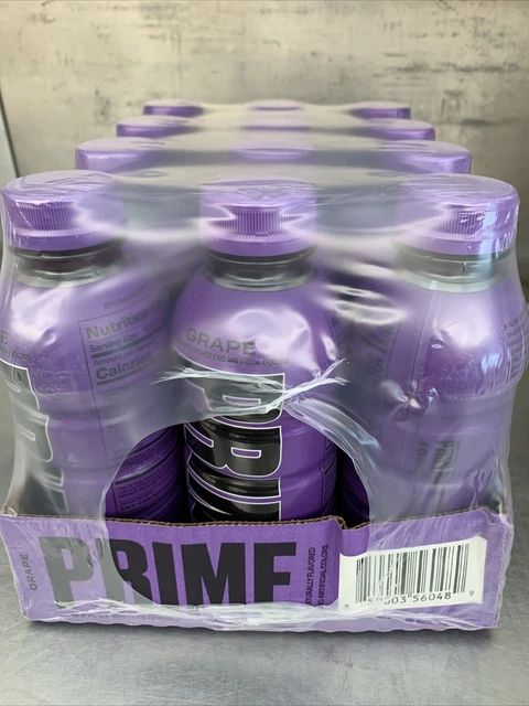 Bebida deportiva Prime Hydration sabor a uva por Logan Paul x Ksi paquete de 12 16,9 oz