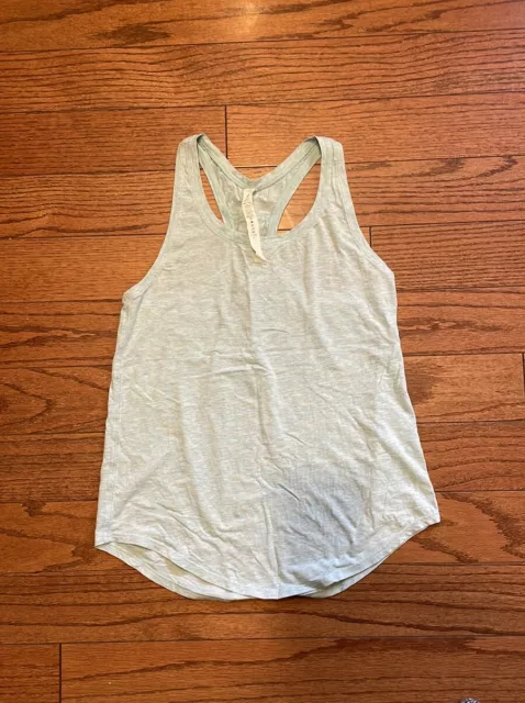 Lululemon pleated love tank heathered green green size 4