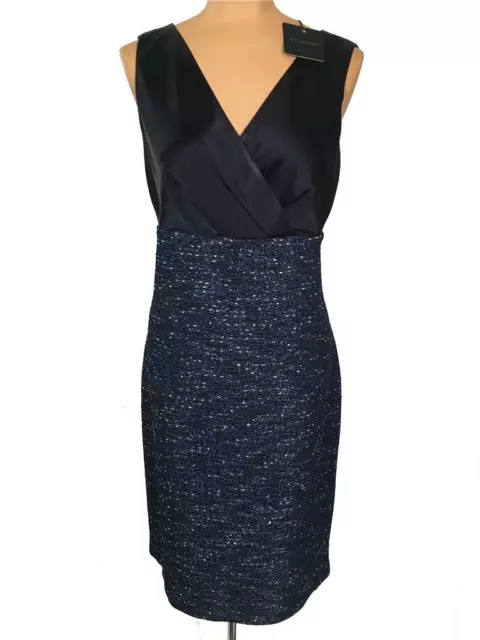 NWT ST. JOHN Knits Alisha Sparkle Tweed Knit Sheath Tank Dress sz 14 $995