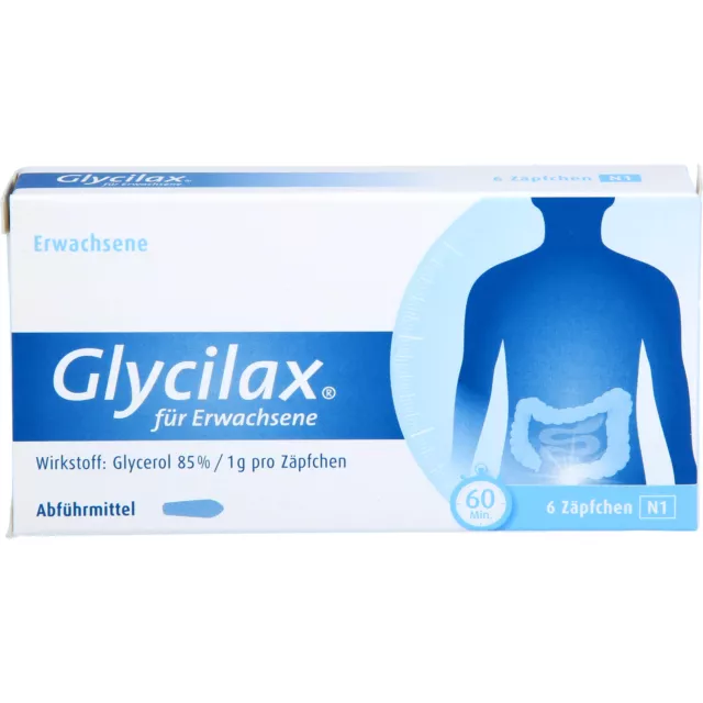 Glycilax für Erwachsene Zäpfchen Abführmittel, 6 St. Zäpfchen 4942845