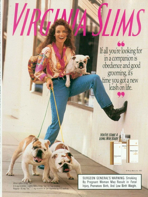 VIRGINIA SLIMS CIGARETTES Magazine Print Ad Lights 1990S VTG 1993 £13.