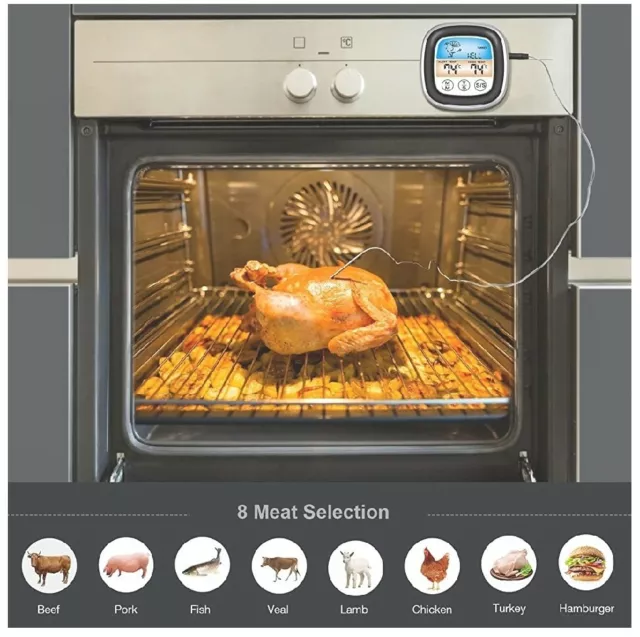 Thermomètre alimentaire numérique, barbecue barbecue thermomètre à viande lecture instantanée température 2