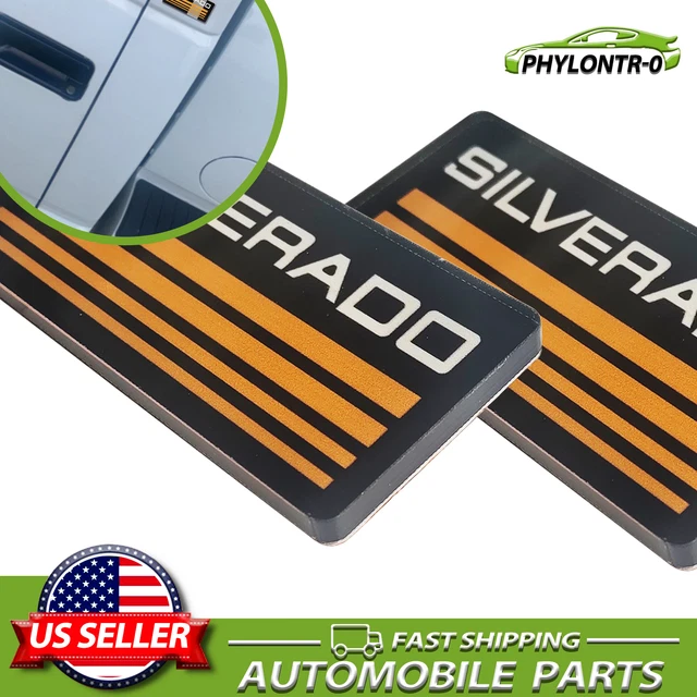 Yellow Side Roof Pillar Plate Badge for Tahoe Suburban Silverado Cab Emblem Set