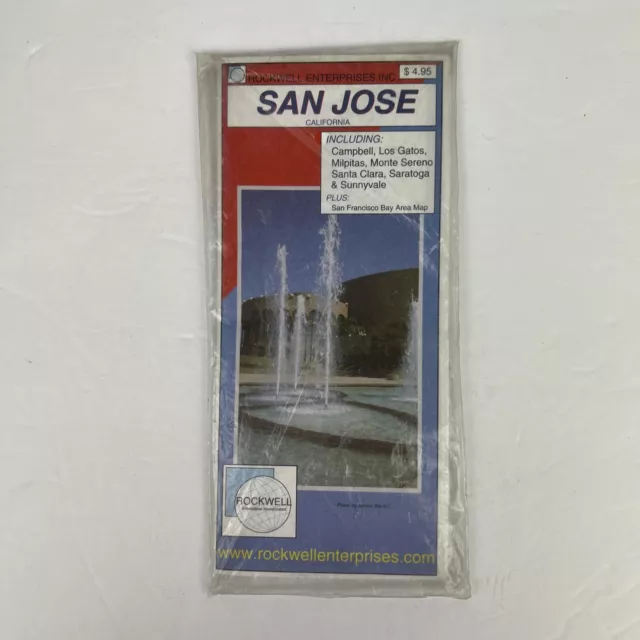 2002 SAN JOSE CALIFORNIA ROAD MAP BY ROCKWELL ENTERPRISES with SF BAY AREA New
