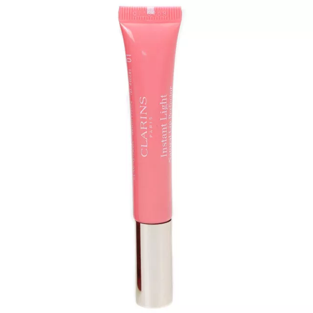 Clarins Natural Lip Perfector 01 Rose Shimmer Instant Light Pink Lip Balm Gel