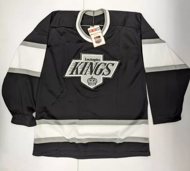 BNWT Vtg 80/90s CCM Maska Los Angeles Kings M Home NHL Hockey Jersey