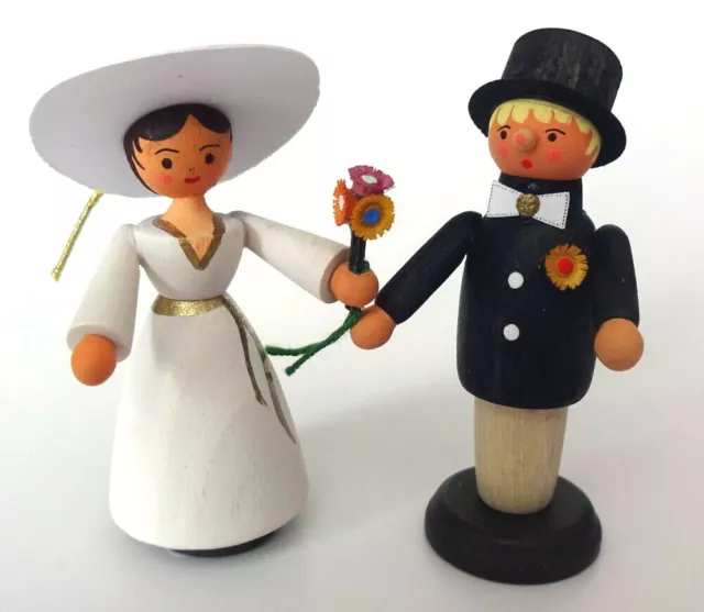 Miniatur Figuren Hennig Hochzeit Braut Bräutigam Erzgebirge
