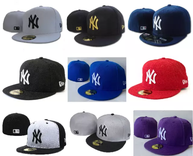 New New York Yankees NY  Era 59Fifty Baseball Cap Fitted Kappe Mütze Top Neu