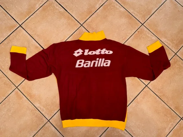 Tuta Rara Zip Calcetto Vintage Football Shirt As Roma Lotto Barilla No Nr