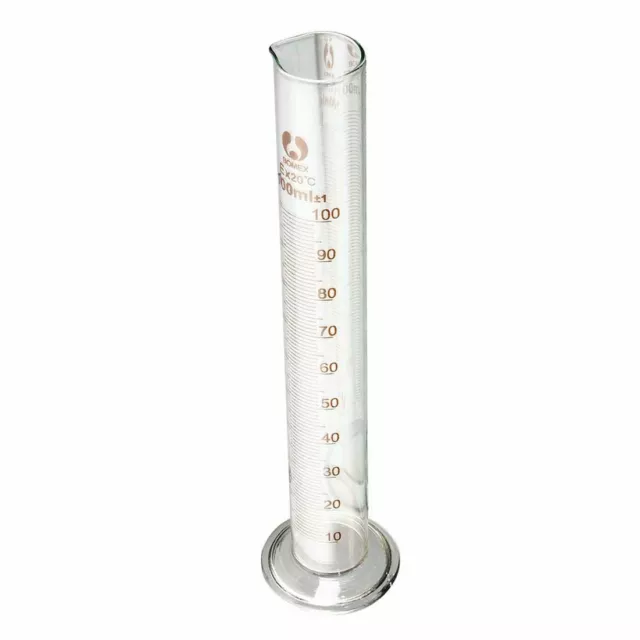 Graduated Glass Measuring Cylinder Chemistry Laboratory Measure LW