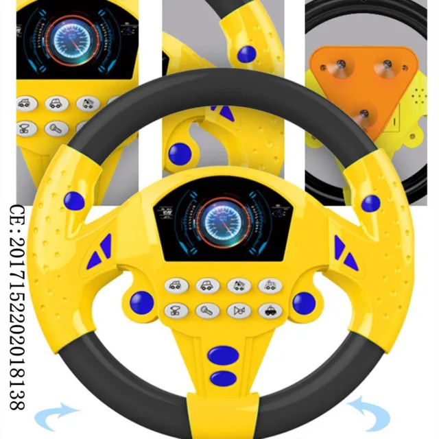 Kids Backseat Electronic Steering Wheel Toy Children Driver Car Game Sound Toys