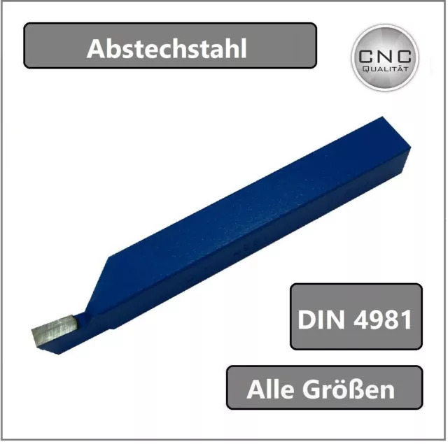 CNC QUALITÄT Abstechstahl Drehmeißel Schaft 8x8 bis 16x10 mm DIN 4981 R