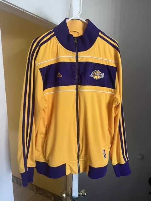 Lakers 2010 Champion Ring Banner Ceremony Jacket Authentic Adidas Warmup Large