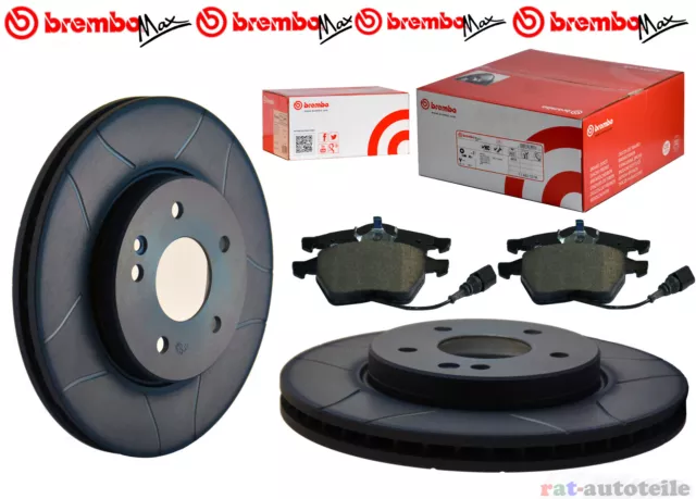 Brembo Max Sport Bremsscheiben +Beläge -SET- AUDI A6,  AUDI  A6  AVANT