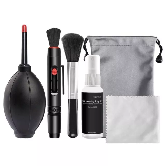 Professional DSLR Camera Cleaning Kit with Cleaning Swabs & Microfiber Cloths