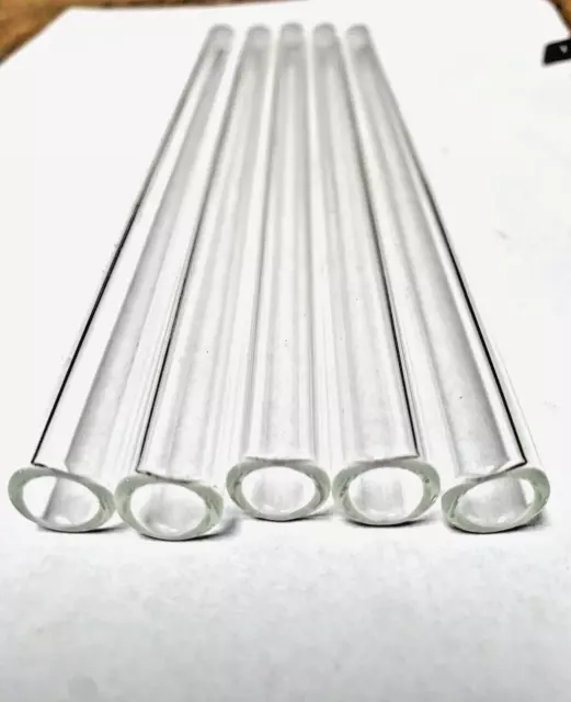 12 pcs mm OD 8mm ID   Glass Blowing Tubing CLEAR  12 " LONG  select your need