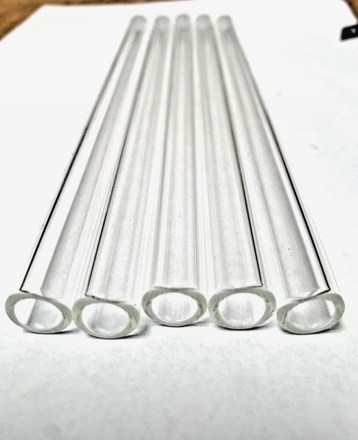 12 pcs mm OD 8mm ID   Glass Blowing Tubing CLEAR  12 " LONG  select your need