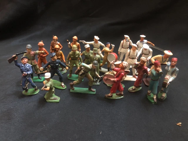 Figurines Soldats BMC Marx - Armée Russe Homme, 36 Pièces WW2, Plastique, Fabriqué Aux USA