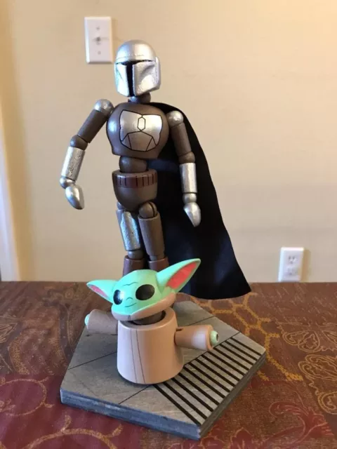 Toydarian Wooden Mandalorian Grogu Figure Disney Parks Star Wars Galaxy's Edge