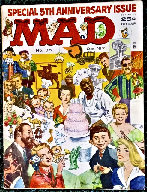 MAD Magazine #35 Oct 1957! 5th ANNIVERSARY ISSUE! SHARP! NICE! TIGHT! .99 START!